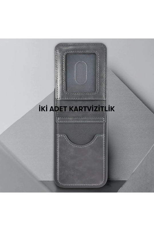 iPhone 13 Pro Max Hulda Kartvizitli Kapak Kılıf - Gri 4