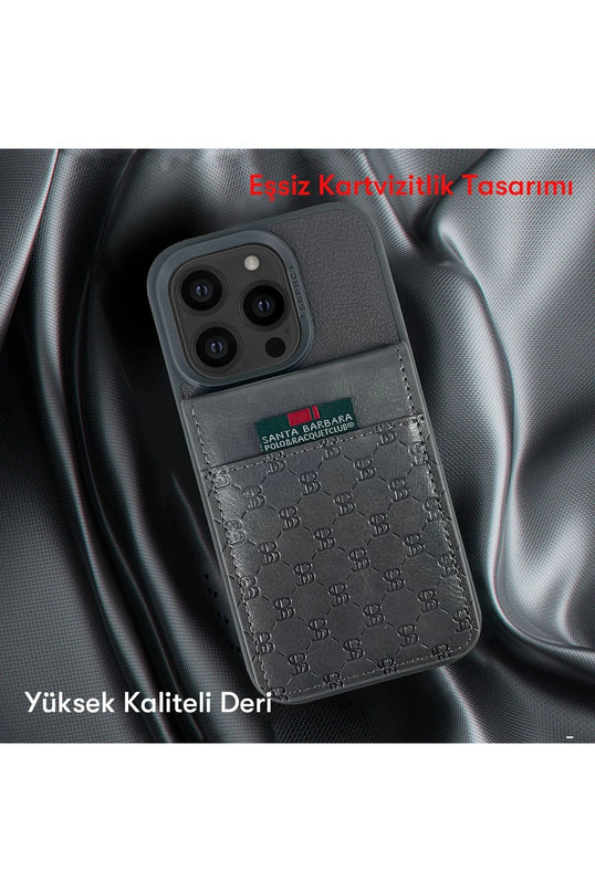 iPhone 13 Pro Max Hulda Kartvizitli Kapak Kılıf - Mavi 5