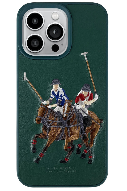 iPhone 13 Pro Max Jockey Deri Kapak Kılıf - Yeşil