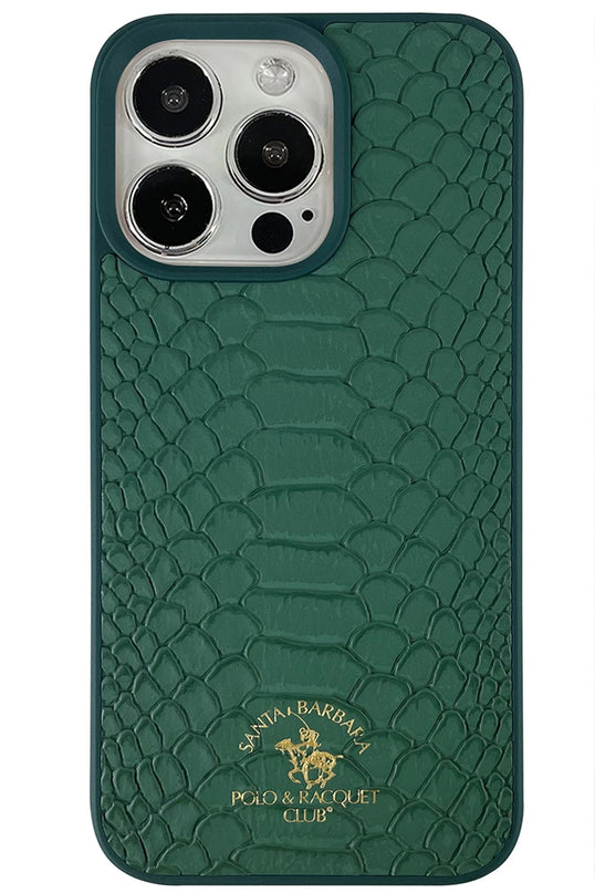 iPhone 13 Pro Max Knight Deri Kapak Kılıf - Yeşil