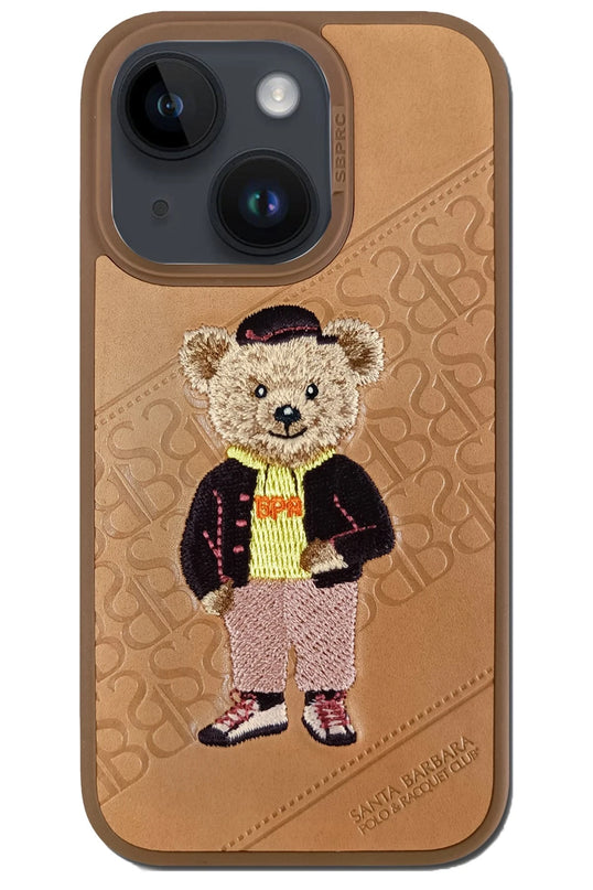 iPhone 14 Crete Deri Kapak Kılıf - Kahverengi