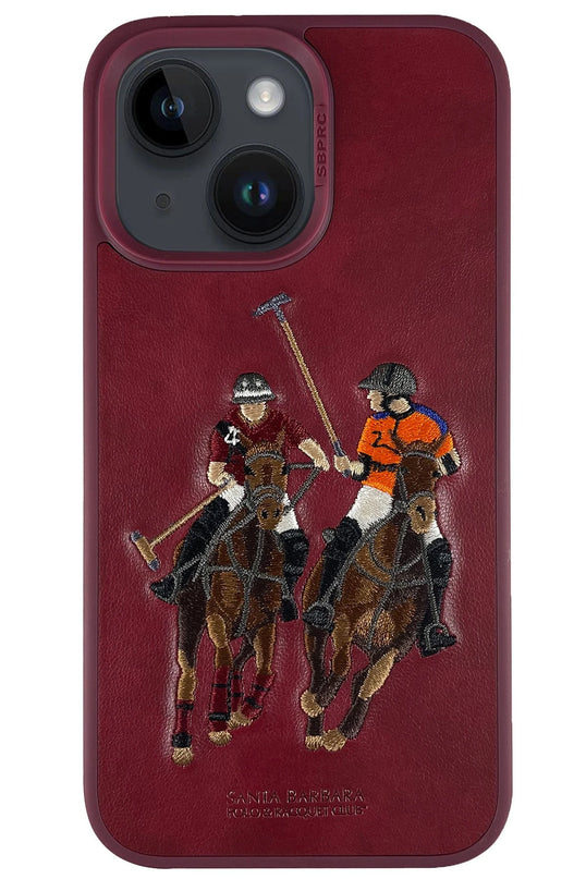 iPhone 14 Jockey Deri Kapak Kılıf - Kırmızı