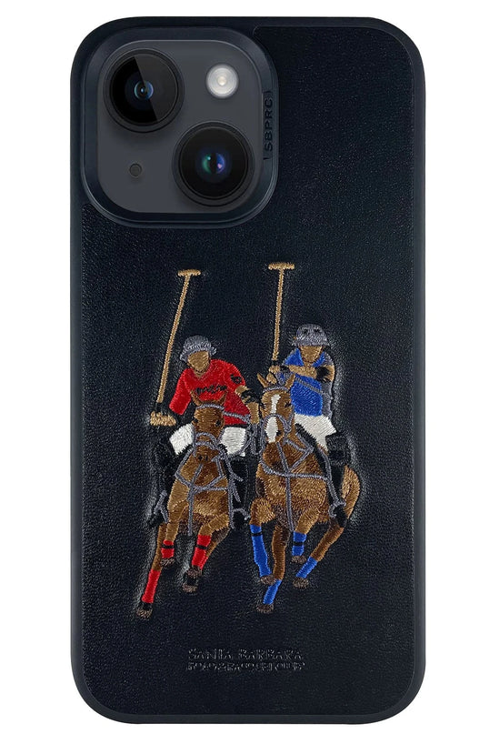 iPhone 14 Jockey Deri Kapak Kılıf - Siyah