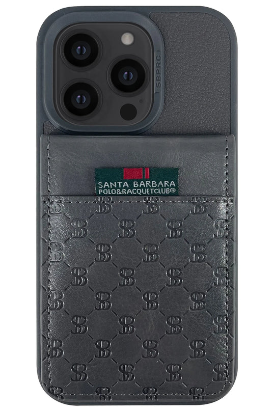 iPhone 14 Pro Hulda Kartvizitli Kapak Kılıf - Gri