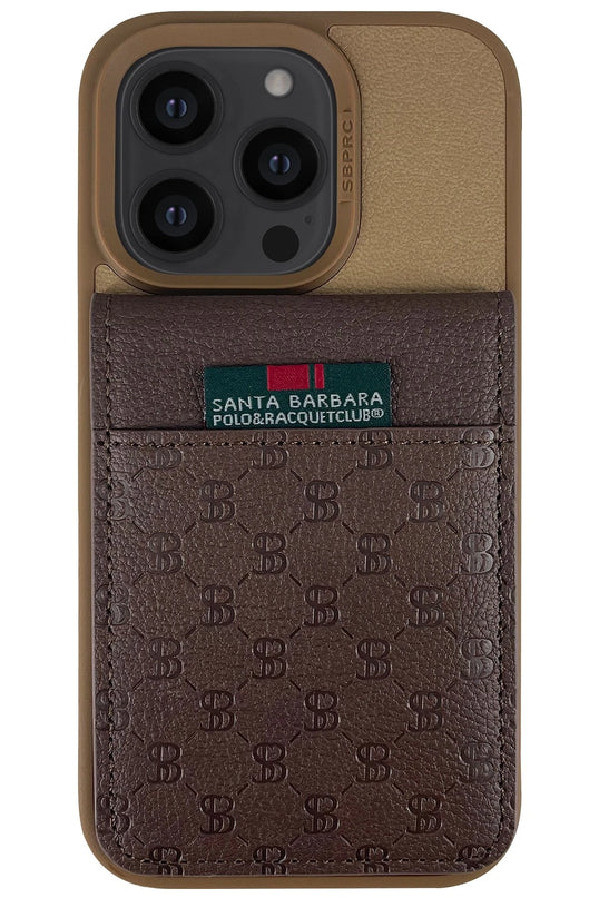 iPhone 14 Pro Hulda Kartvizitli Kapak Kılıf - Kahverengi
