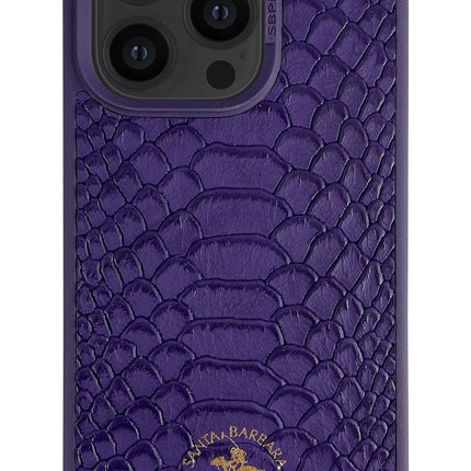 iPhone 14 Pro Knight Deri Kapak Kılıf - Mor
