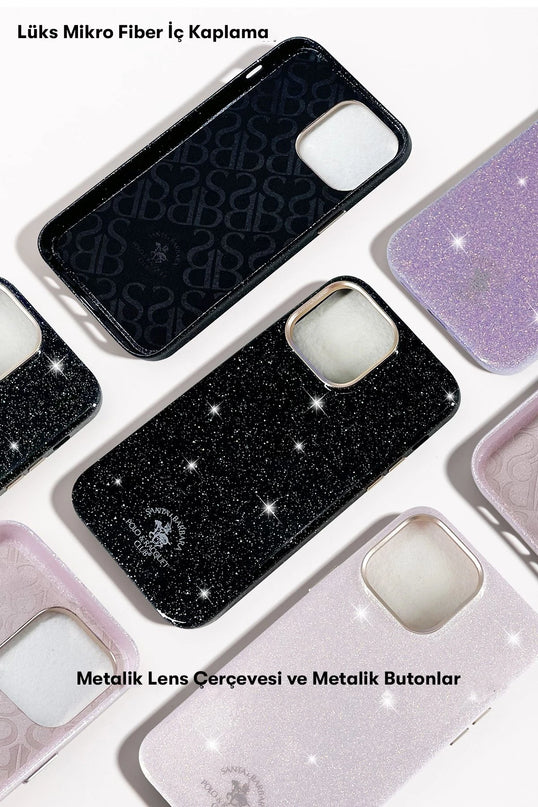 iPhone 14 Pro Max Aurora Simli Kapak Kılıf - Siyah 4
