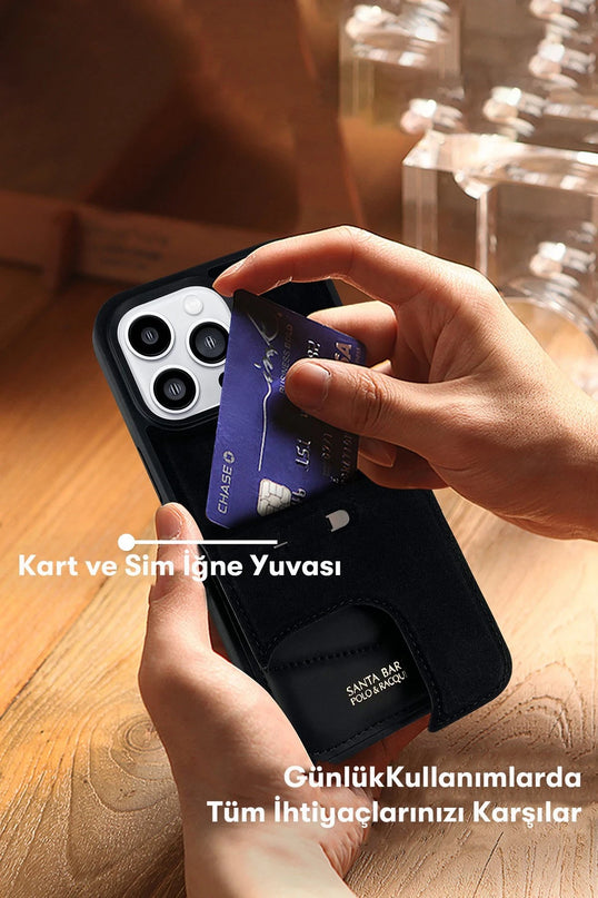 iPhone 14 Pro Max Clyde Stand Kapak Kılıf - Kahverengi 6