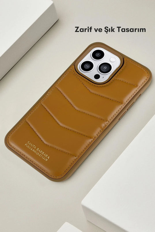 iPhone 14 Pro Max Clyde Stand Kapak Kılıf - Kahverengi 3