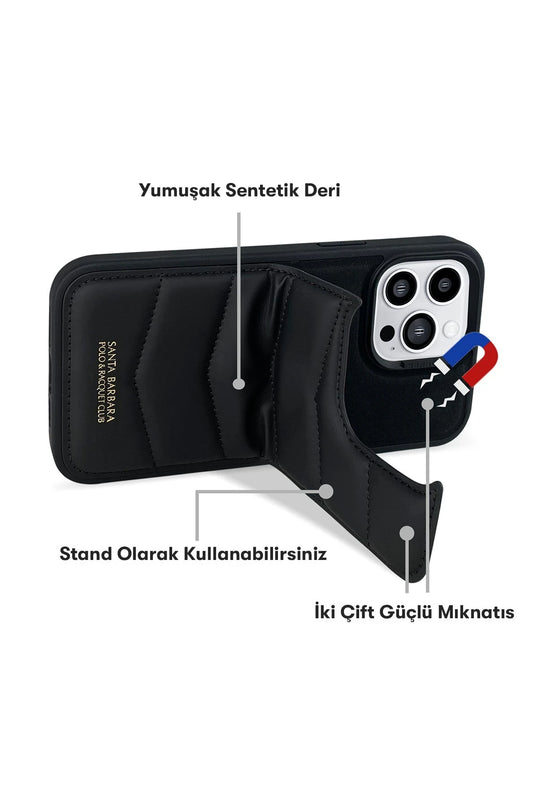 iPhone 14 Pro Max Clyde Stand Kapak Kılıf - Siyah 5