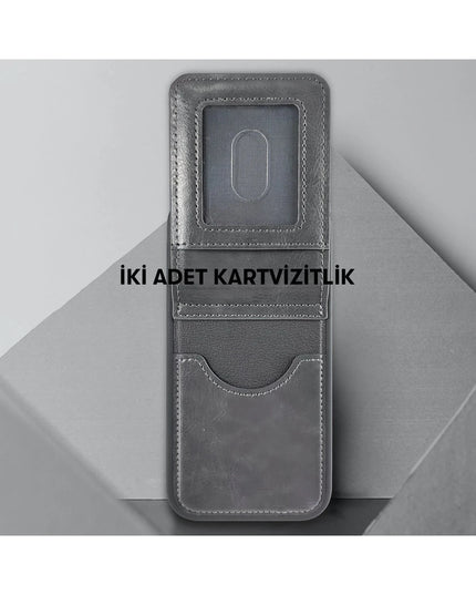 iPhone 14 Pro Max Hulda Kartvizitli Kapak Kılıf - Gri 5