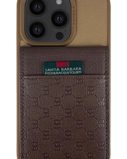 iPhone 14 Pro Max Hulda Kartvizitli Kapak Kılıf - Kahverengi