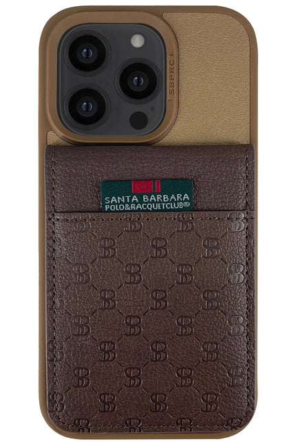 iPhone 14 Pro Max Hulda Kartvizitli Kapak Kılıf - Kahverengi