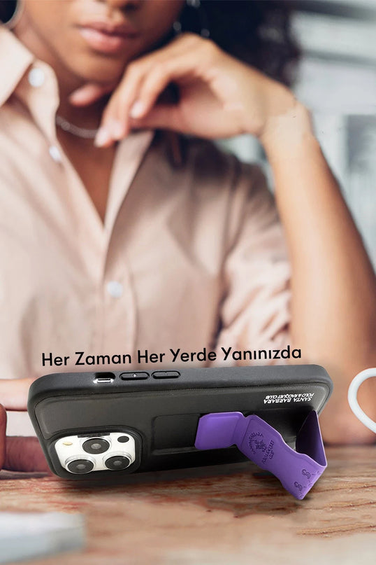 iPhone 14 Pro Max Parker Stand Kapak Kılıf - Mavi 3