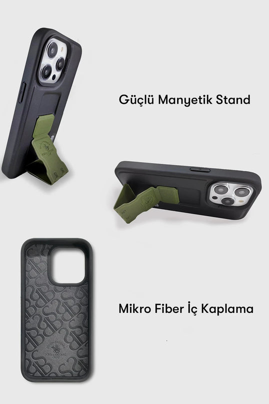 iPhone 14 Pro Max Parker Stand Kapak Kılıf - Mavi 4