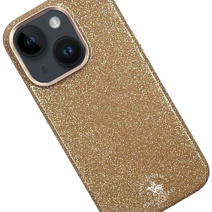 iPhone 15 Aurora Simli Kapak Kılıf - Gold 2
