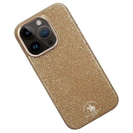 iPhone 15 Pro Max Aurora Simli Kapak Kılıf - Gold 2