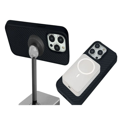 iPhone 15 Pro Max Elvis Karbon Magsafe Kapak Kılıf 4
