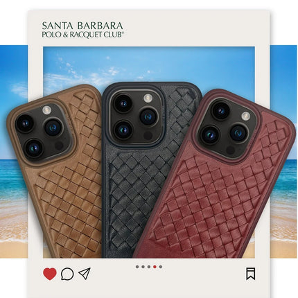 iPhone 15 Pro Ravel Deri Kapak Kılıf - Kahverengi 4