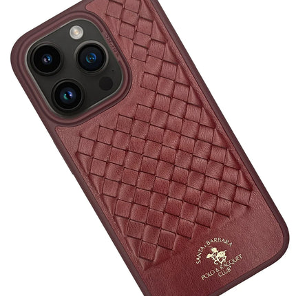 iPhone 15 Pro Ravel Deri Kapak Kılıf - Kırmızı 2