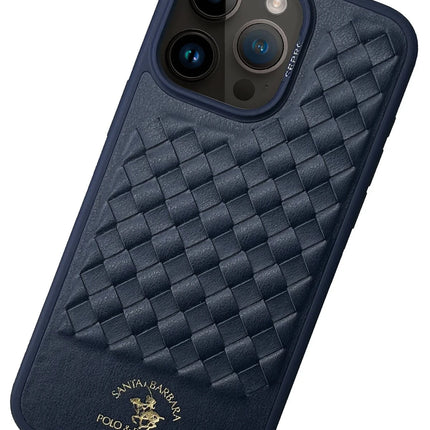 iPhone 15 Pro Ravel Deri Kapak Kılıf - Lacivert 2