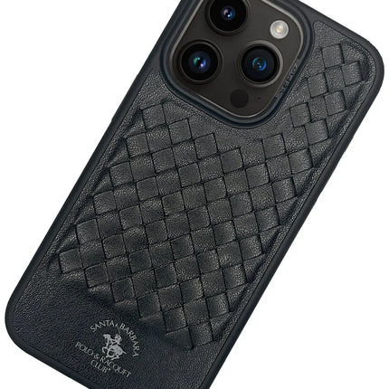 iPhone 15 Pro Ravel Deri Kapak Kılıf - Siyah 3