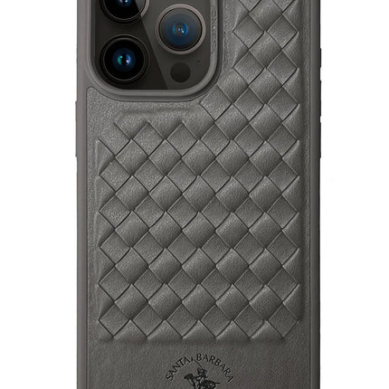 iPhone 15 Pro Ravel Deri Kapak Kılıf - Titan Gri