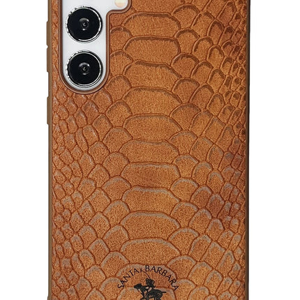 Samsung Galaxy S24 Knight Deri Kapak Kılıf - Kahverengi
