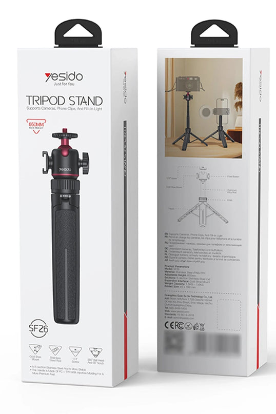 SF26 65cm 360 Derece Ayarlanabilir Canlı Yayın Tripod Telefon Tutucu 7