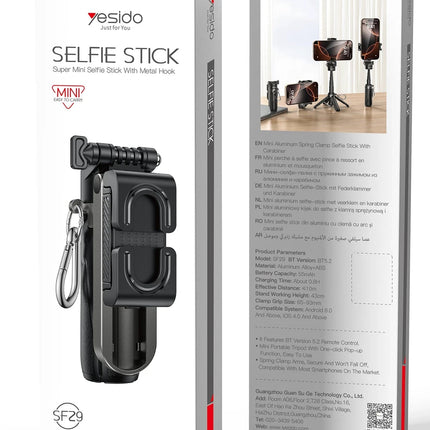 SF29 Ayarlanabilir BT 5.2 Tripod Özellikli Mini Selfie Çubuğu 3