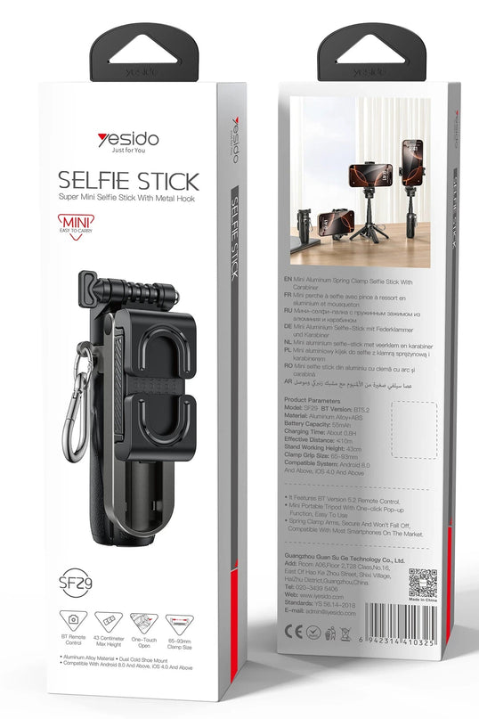 SF29 Ayarlanabilir BT 5.2 Tripod Özellikli Mini Selfie Çubuğu 3