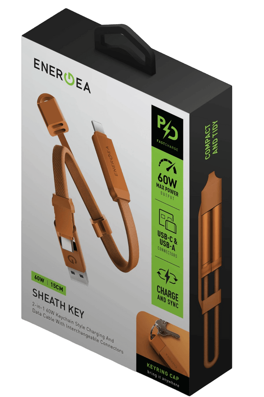 Sheath Key 15cm 60W 2in1 Type-C to Type-C ve USB-A Hızlı Şarj Kablo 4