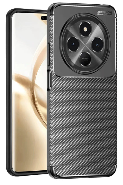 Tecno Spark 30C Auto Focus Karbon Kapak Kılıf - Siyah