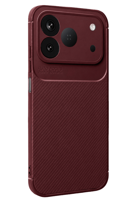Tecno Spark 50 4G Auto Focus Karbon Kapak Kılıf - Bordo