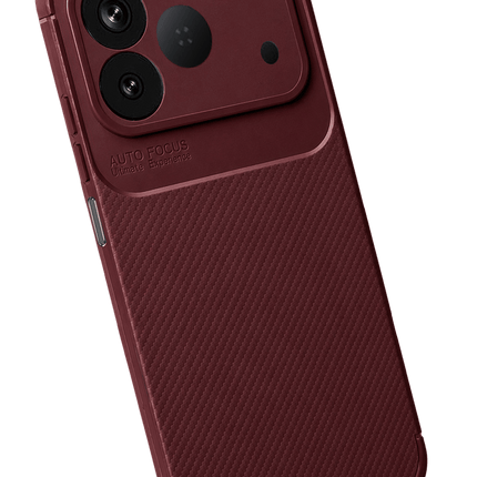 Tecno Spark 50 4G Auto Focus Karbon Kapak Kılıf - Bordo 2