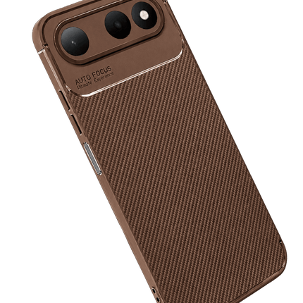 Tecno Spark 50 5G Auto Focus Karbon Kapak Kılıf - Kahverengi 2