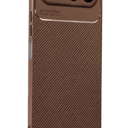Tecno Spark 50 5G Auto Focus Karbon Kapak Kılıf - Kahverengi