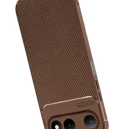 Tecno Spark 50 5G Auto Focus Karbon Kapak Kılıf - Kahverengi 3