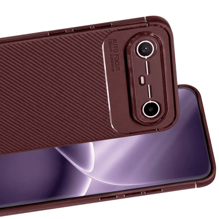 Tecno Spark Slim 5G Auto Focus Karbon Kapak Kılıf - Bordo 2