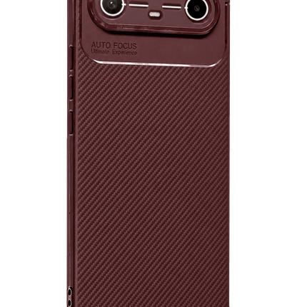 Tecno Spark Slim 5G Auto Focus Karbon Kapak Kılıf - Bordo 3