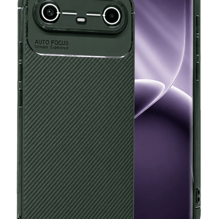 Tecno Spark Slim 5G Auto Focus Karbon Kapak Kılıf - Koyu Yeşil