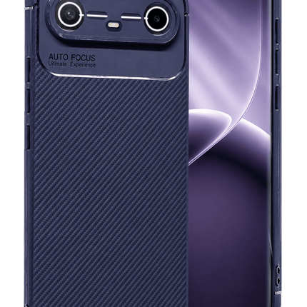 Tecno Spark Slim 5G Auto Focus Karbon Kapak Kılıf - Lacivert