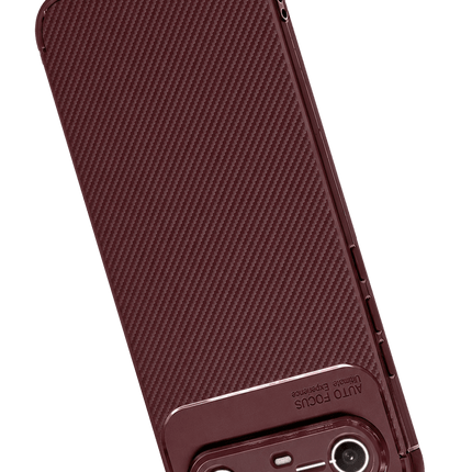 Tecno Spark Slim 5G Auto Focus Karbon Kapak Kılıf - Bordo 4
