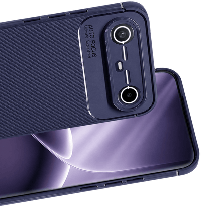 Tecno Spark Slim 5G Auto Focus Karbon Kapak Kılıf - Lacivert 2