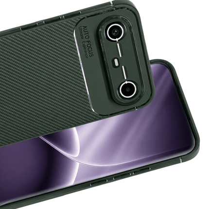 Tecno Spark Slim 5G Auto Focus Karbon Kapak Kılıf - Koyu Yeşil 2