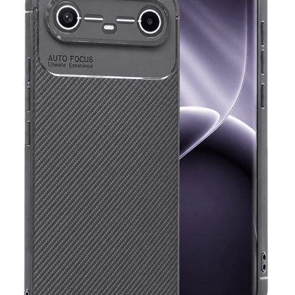 Tecno Spark Slim 5G Auto Focus Karbon Kapak Kılıf - Gri