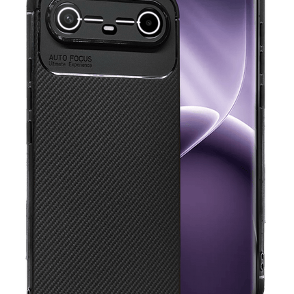 Tecno Spark Slim 5G Auto Focus Karbon Kapak Kılıf - Siyah