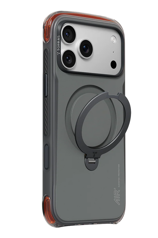 iPhone 18 Pro Max/17 Pro Max Ostand Q3 Air Pro Standlı Magsafe Kapak Kılıf - Gri 2