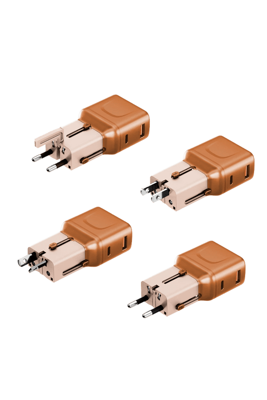 TravelGo Adapter 35W 1 Adet Type-C 35W ve 1 Adet 18W USB Çıkışlı PD Hızlı Şarj Aleti - Turuncu 4