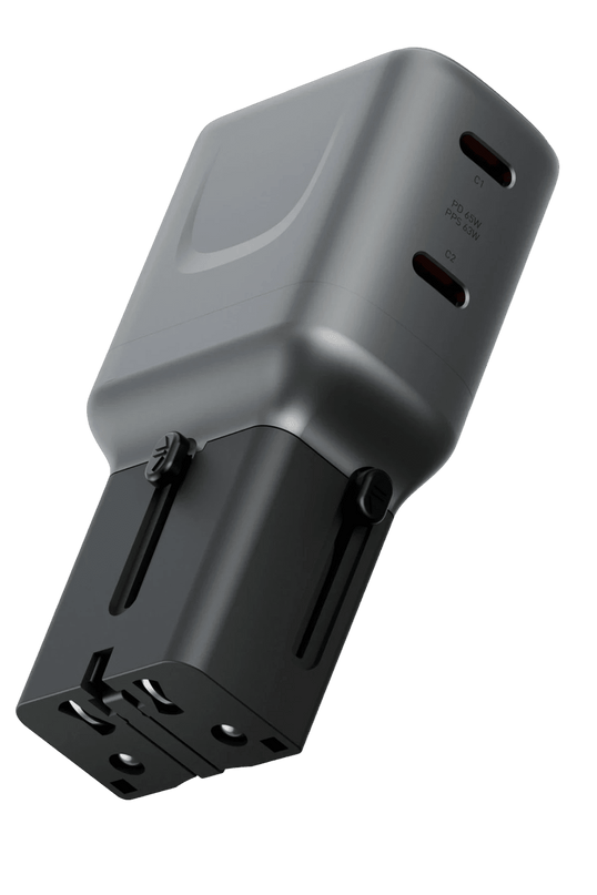 TravelGo Adapter 65W 2 Adet Type-C Çıkışlı PD PPS GaN Hızlı Şarj Aleti